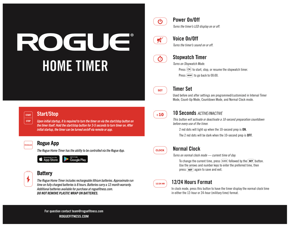 Rogue Home Timer