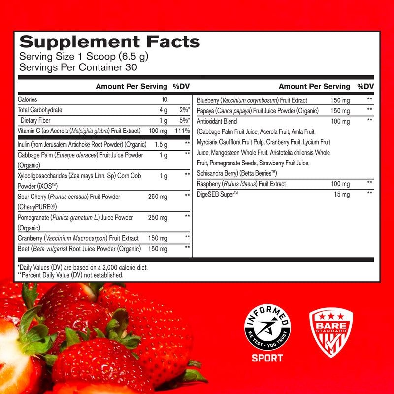 Bare Performance Nutrition Strong Reds - Strawberry