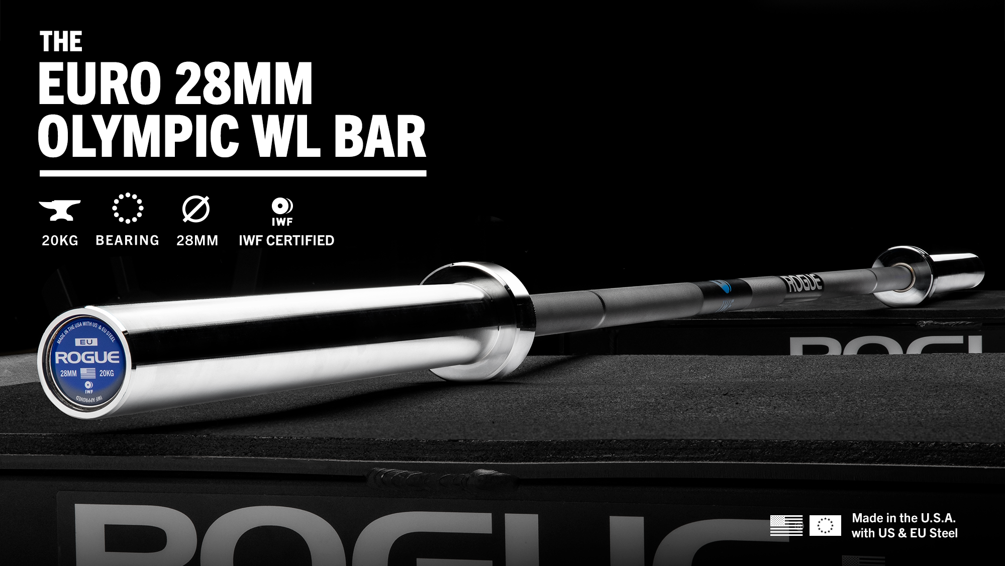 Rogue 28MM IWF Olympic Weightlifting Bar - Cerakote