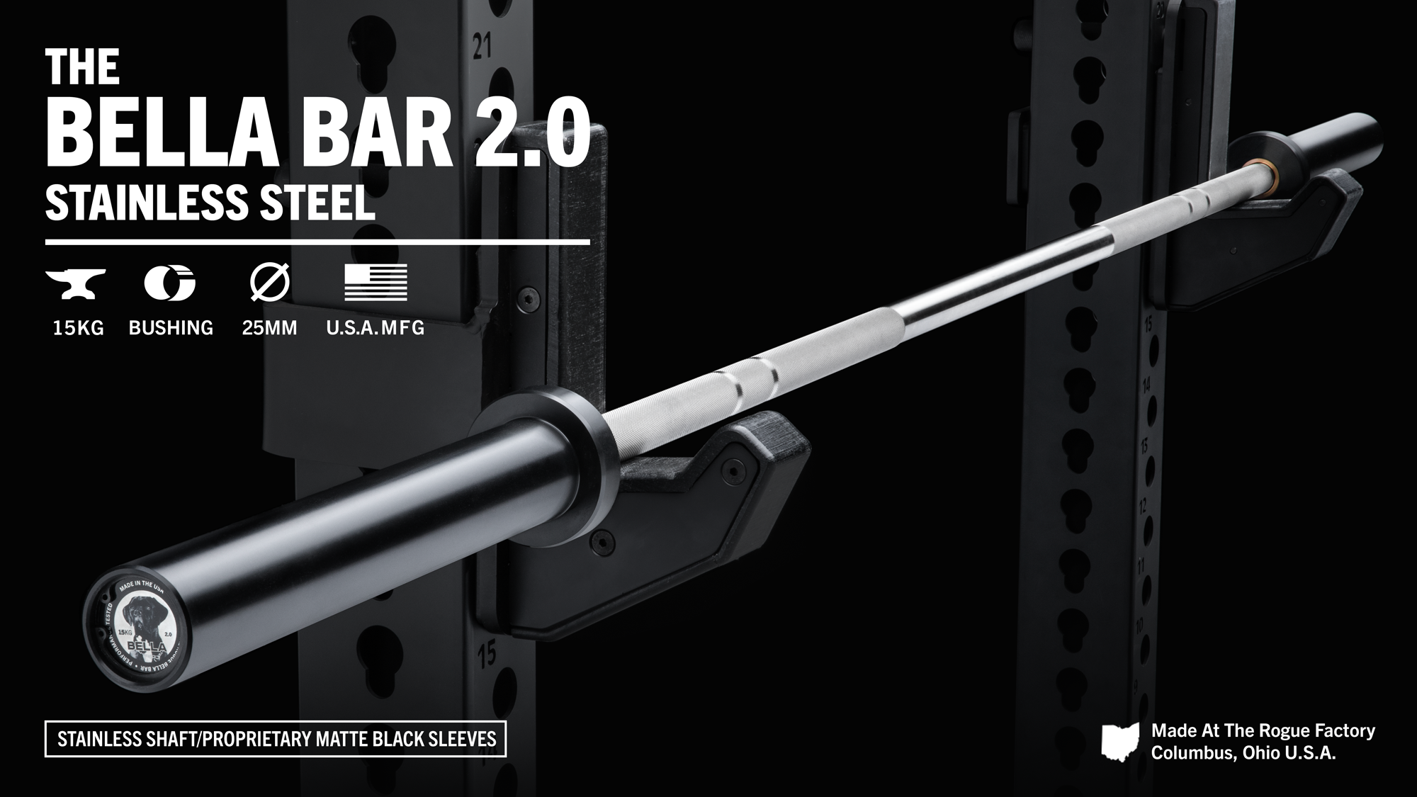 The Bella Bar 2.0 - Stainless Steel / Black