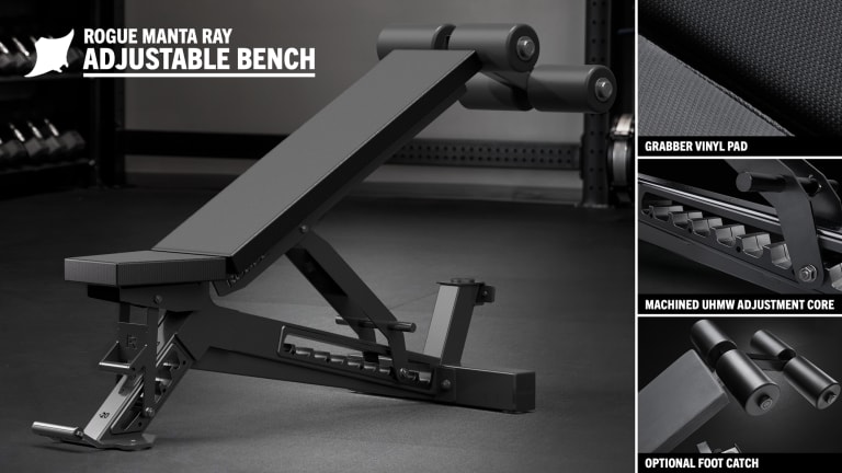 Rogue Fitness Manta Ray Adjustable Bench Model reference · options at Rogue