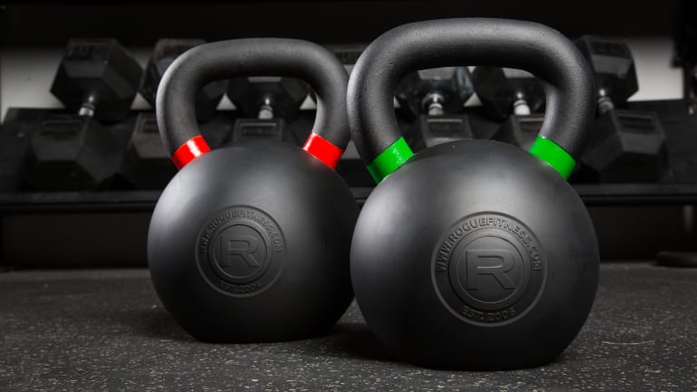 Rogue Fitness Rubber Coated Kettlebells Model reference · options at Rogue