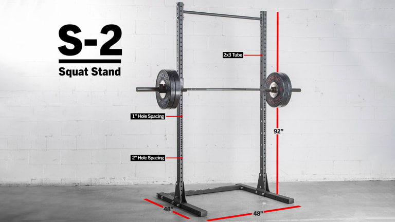 Rogue Fitness S-2 Squat Stand 2.0 Model reference · options at Rogue