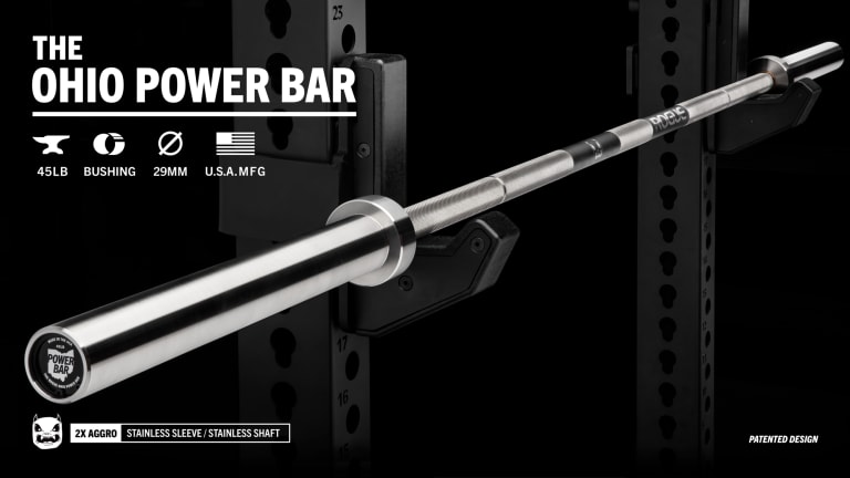 Rogue Fitness 45LB Ohio Power Bar - 2X AGGRO Model reference · options at Rogue