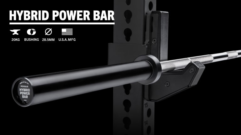 Rogue Fitness Hybrid Power Bar Model reference · options at Rogue