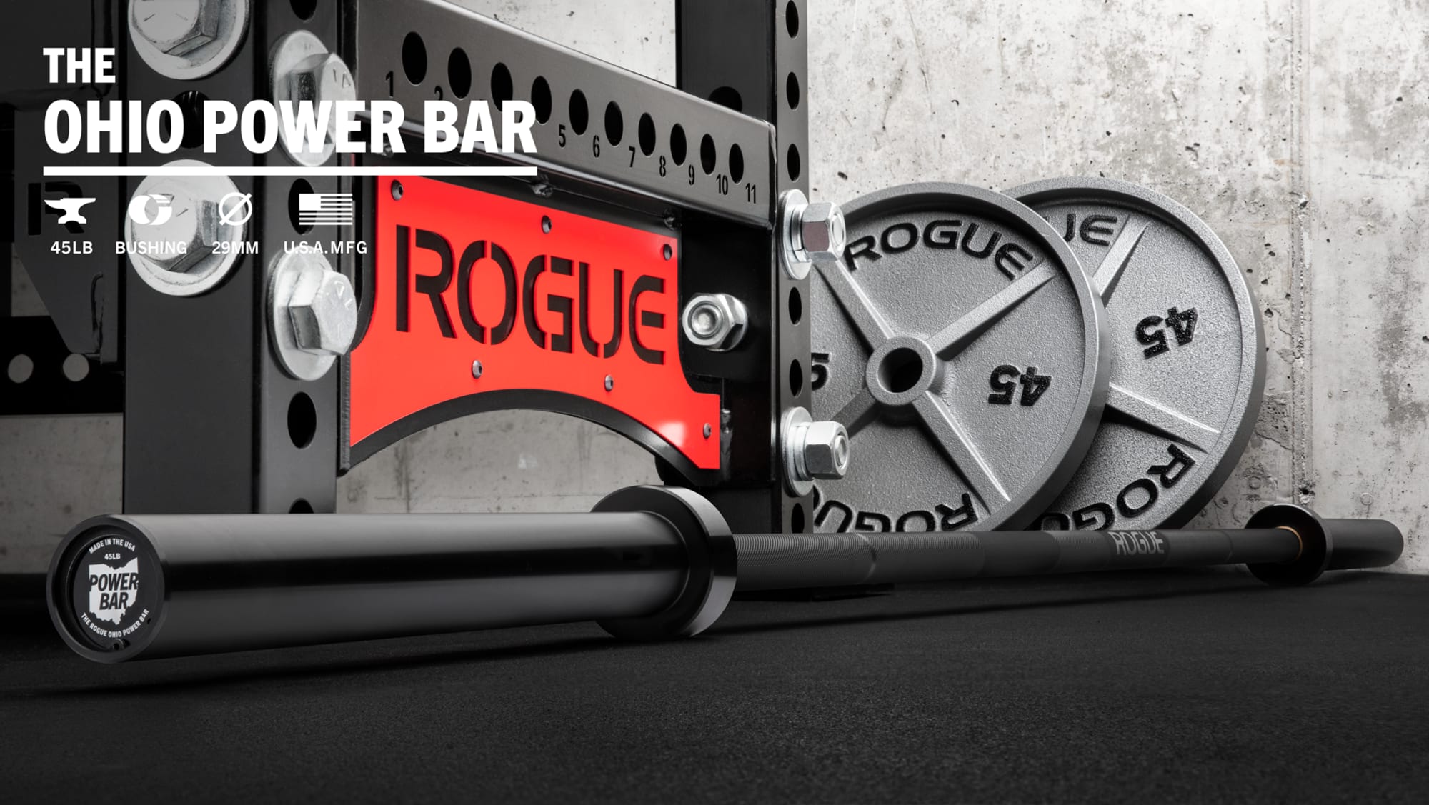 Rogue 45LB Ohio Power Bar - Cerakote | Rogue Fitness Canada