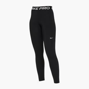 Nike Women's Dri-Fit One Mid-Rise Shine Legging Pants (Black/White, Large)