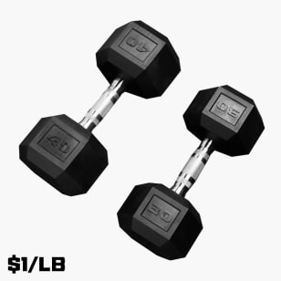 40lbs Total Rogue 20lb Dumbbells Pair Brand New Excellent Quality Rubber Hex 