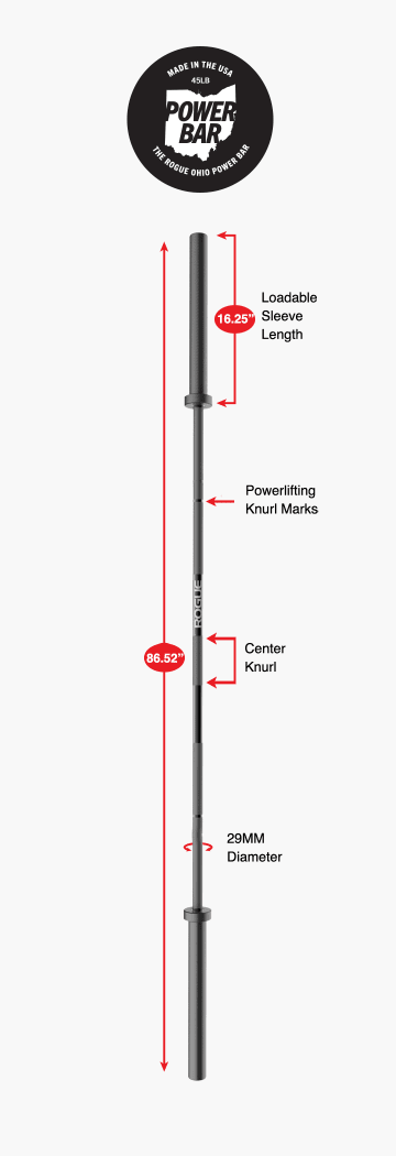 Rogue 45LB Ohio Power Bar - Cerakote | Rogue Fitness