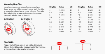 Product Specifications: Rogue Knurled Rings