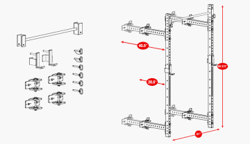 Product Specifications: Rogue R-3W Fold Back Wall Mount Rack