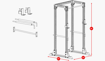 Product Specifications: Rogue RM-390F Flat Foot Monster Rack 