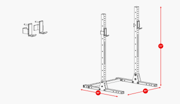 Product Specifications: SML-1 Rogue 70" Monster Lite Squat Stand