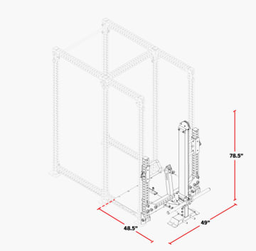 Product Specifications: Rogue Monster Rhino Belt Squat - Drop-In
