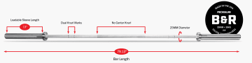 Product Specifications: Rogue 25MM Women's B&R Bar 2.0