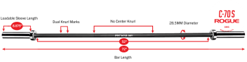 Product Specifications: Rogue C-70S Bar