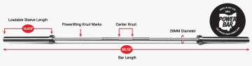 Product Specifications: Rogue 20KG Ohio Power Bar - Stainless Steel