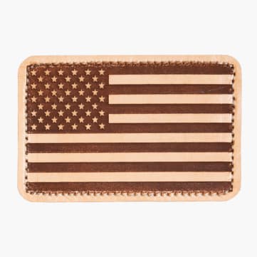 Leather US Flag Patch
