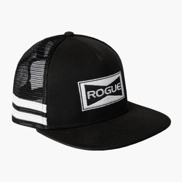 Rogue Striped Trucker Hat - Flat Bill