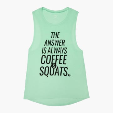 Compete Every Day Coffee & Squats Women's Muscle Tank