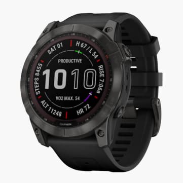 Garmin Fenix 7 Smartwatch - 47MM - Sapphire Solar - Black