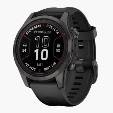 Garmin Fēnix® 7S Pro Smartwatch - 42MM - Sapphire Solar - Carbon Gray / Black