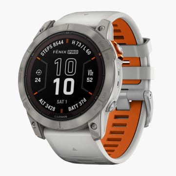 Garmin Fēnix® 7X Pro Smartwatch - 51MM - Sapphire Solar - Titanium / Fog Gray / Ember Orange