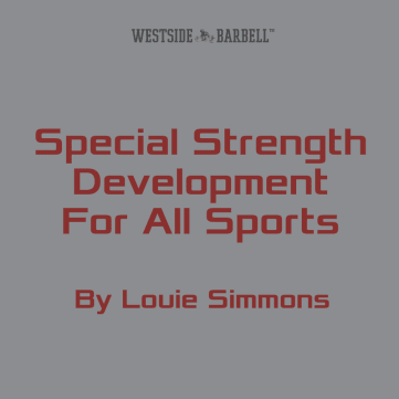 Special Strength Development For All Sports