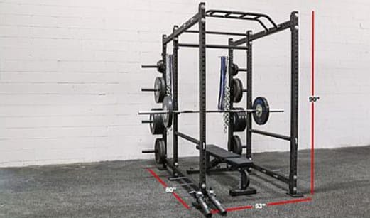 Rogue R-6 Power Rack - Weight Training - Extra Plate Storage