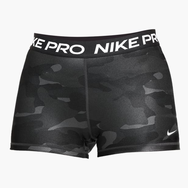 Shorts Nike Pro Dri-Fit Aop 3In Feminino Treeline/Black/White DM6934-3