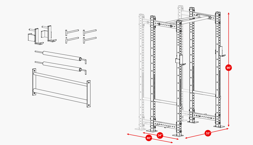 Rogue r3 discount power rack accessories