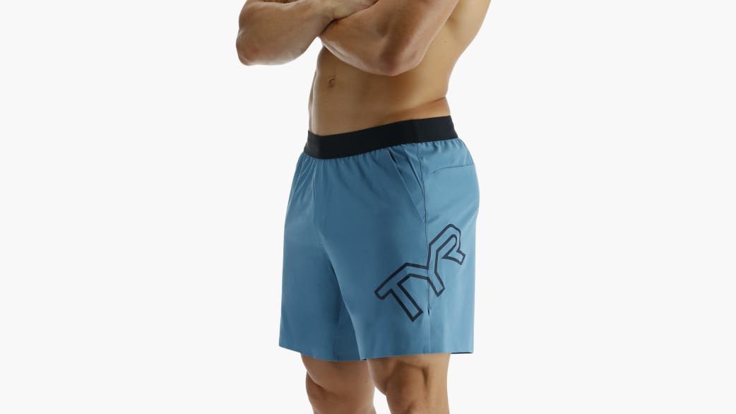 stun ubetinget svimmelhed TYR Men's Hydrosphere Unlined 7" Shorts - Storm Blue | Rogue Fitness