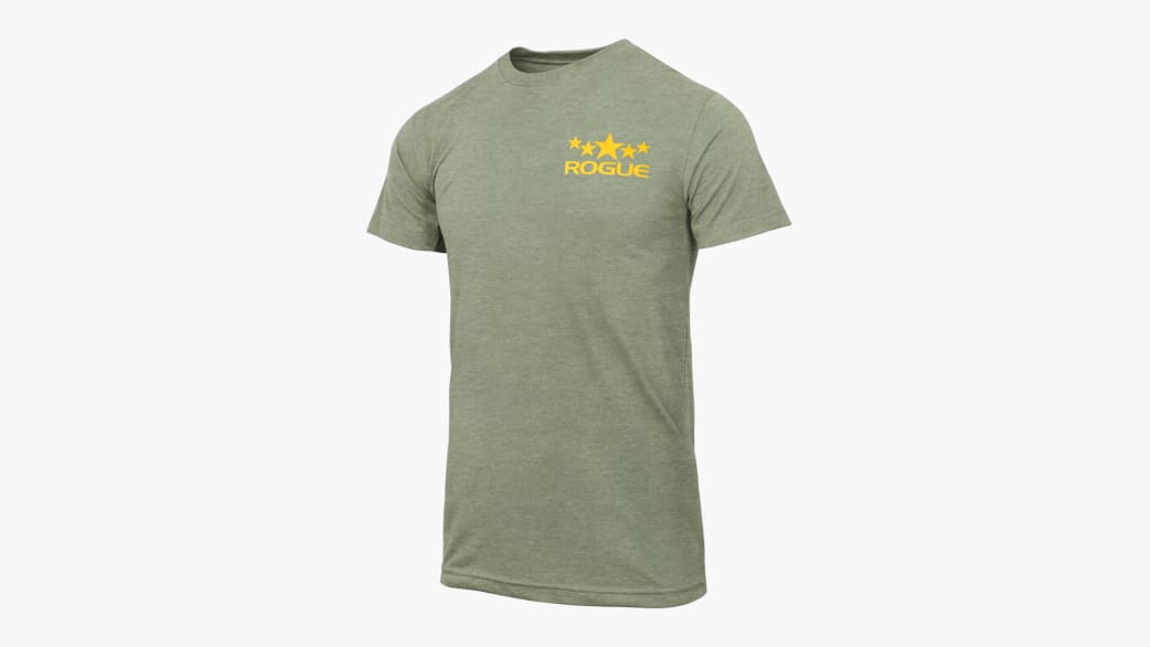 Ray Williams Shield T-Shirt - Heather Lieutenant | Rogue Fitness