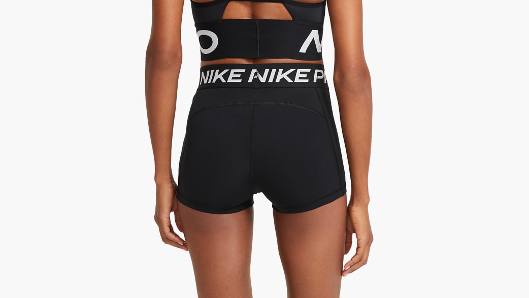 Nike Women's 3 Pro Training Shorts - Black / White