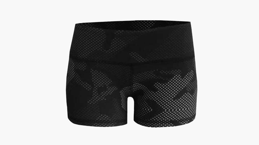WOD Gear Clothing Wide Band Booty Shorts - Black Camo