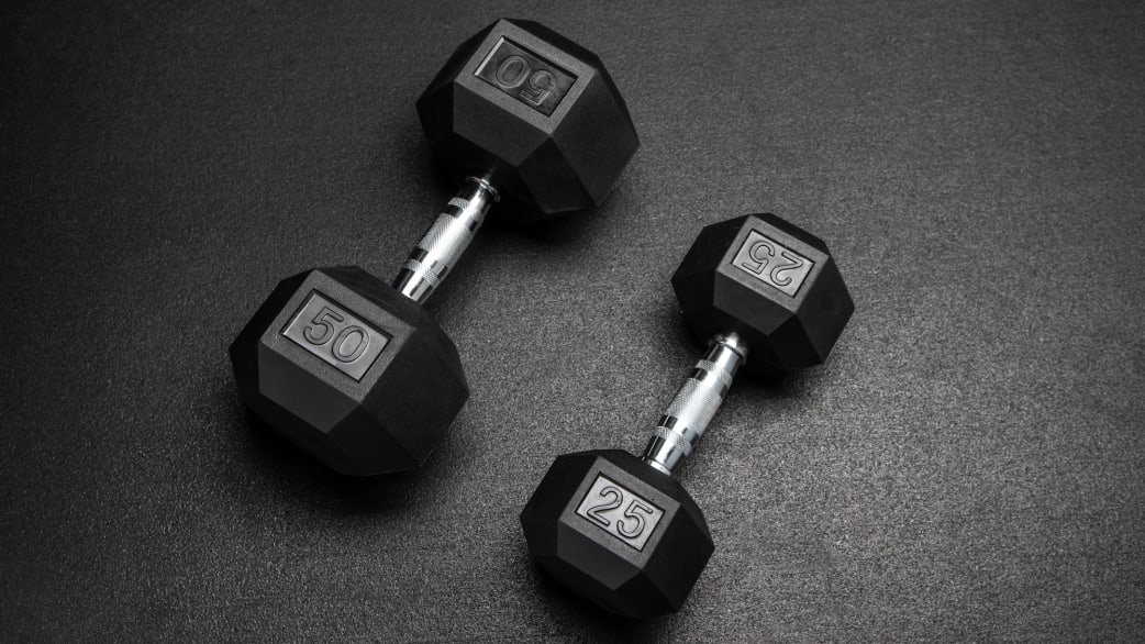 10 lb Pound PAIR of Rubber Coated Hex Dumbbells 20 lbs total Ships FAST rogue 