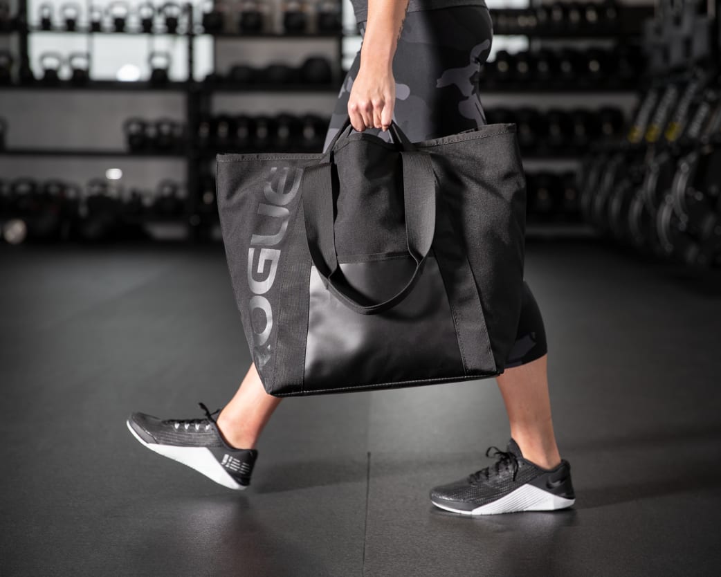 Printed Tote Bag All I need is Coffee and Crossfit Gym Black workout fitness 