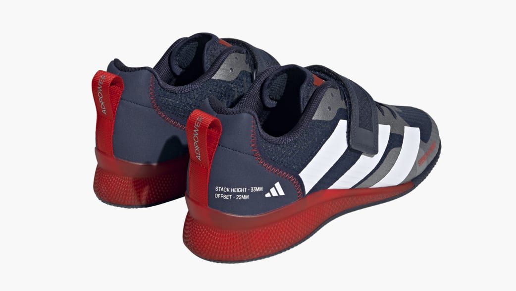 Adidas Adipower III Weightlifting Shoes - Team Blue 2 / FTWR White / Better Scarlet |