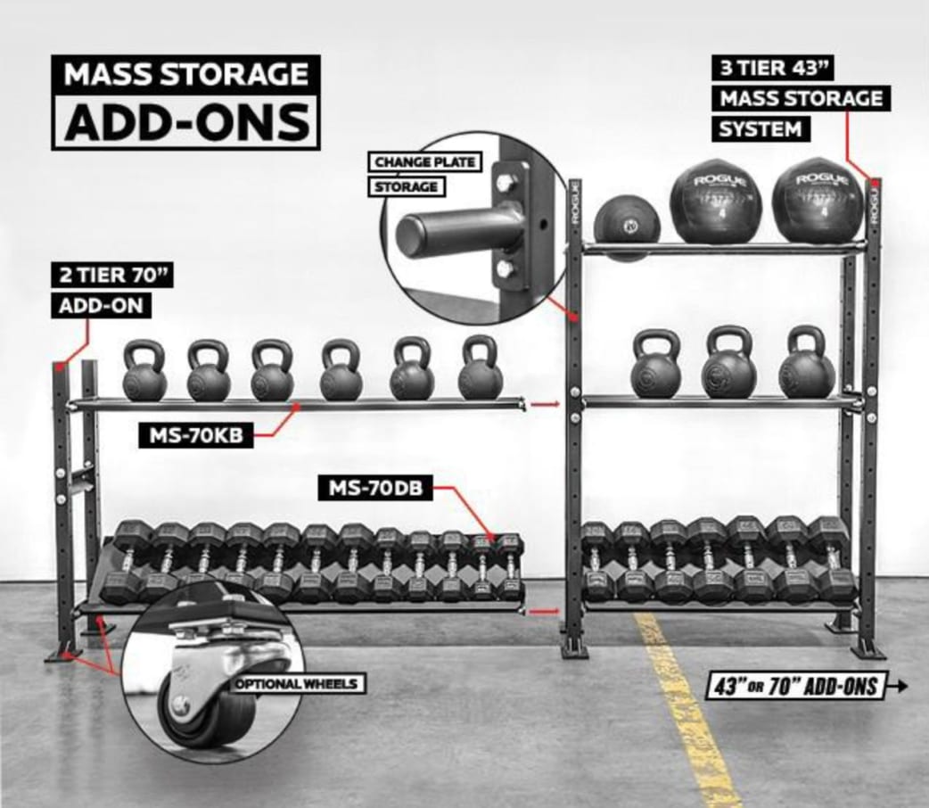 Rogue Mass Storage Add-Ons - Gym Storage
