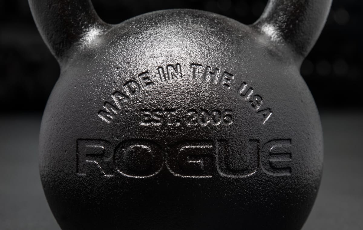 Rogue Kettlebells E-Coat — Brillo y branding
