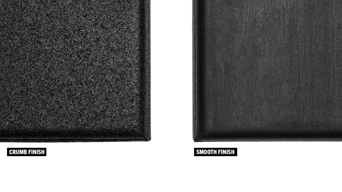 Rubber tile surface
