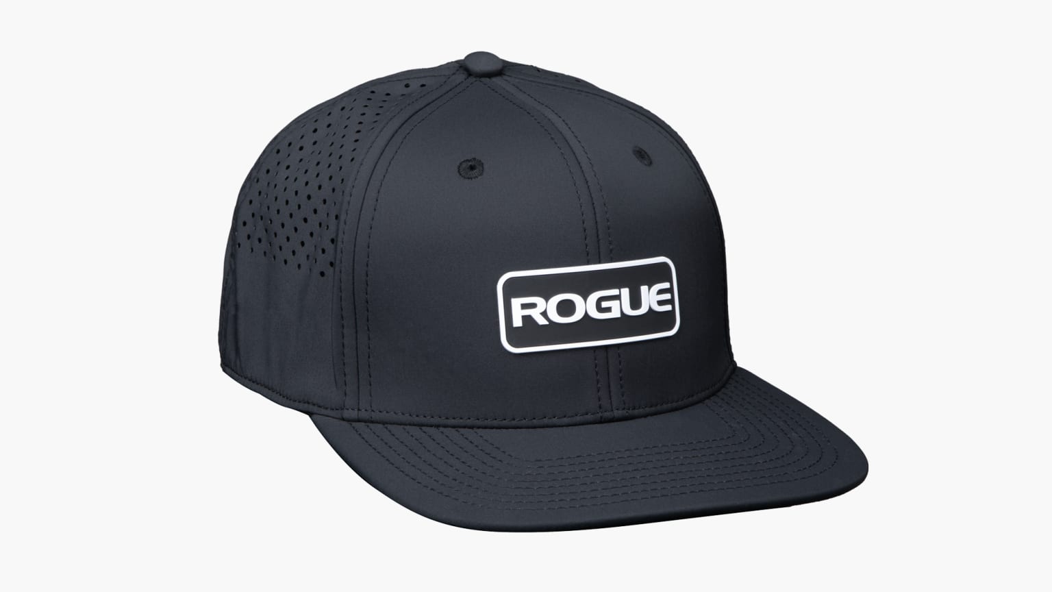 Rogue, Branded Bills Flat Performance Hat - Black