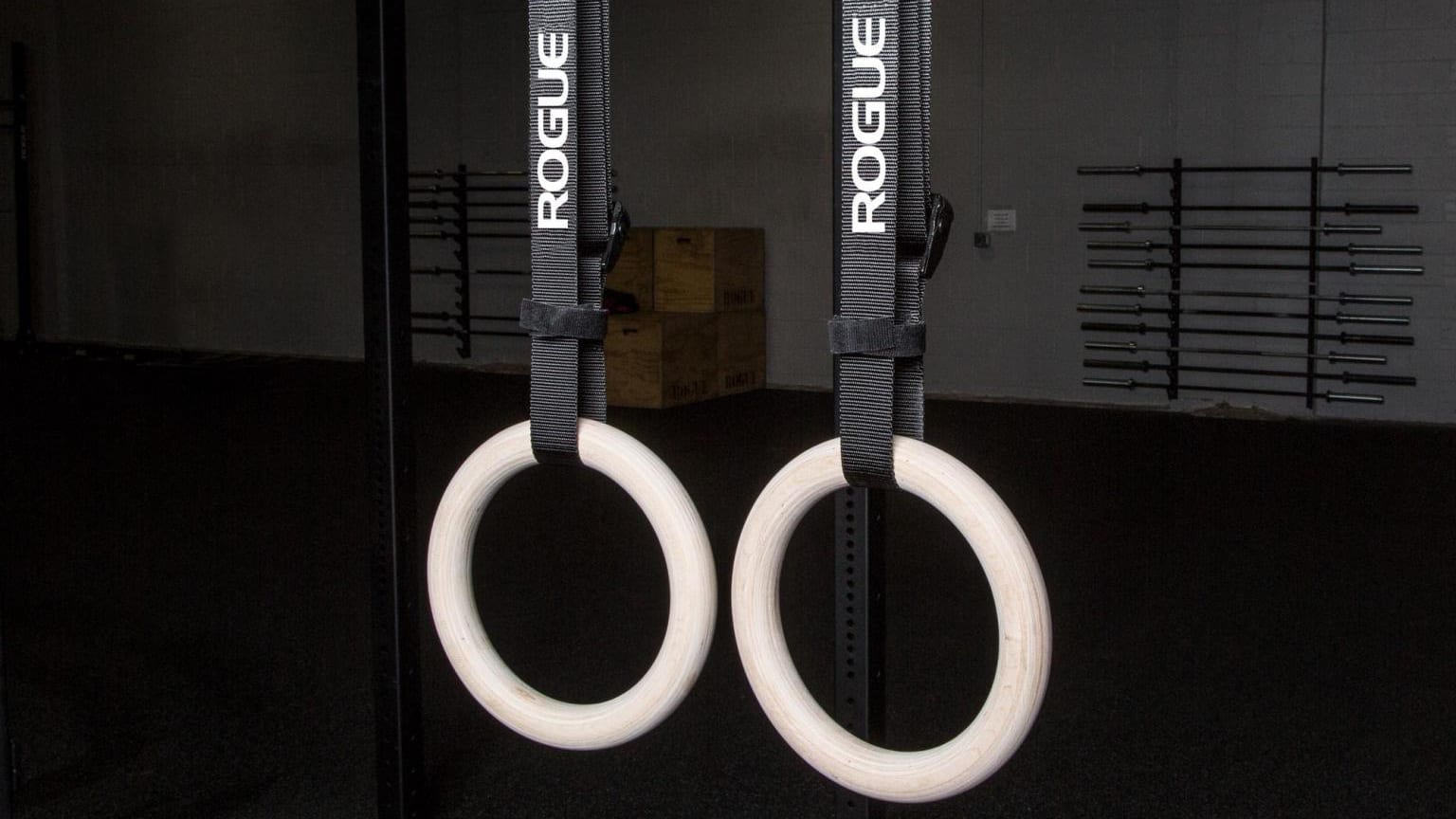 Gymnastic Wood Rings Straps Gym Crossfit Strength Training Ring Fitness Pull Up 