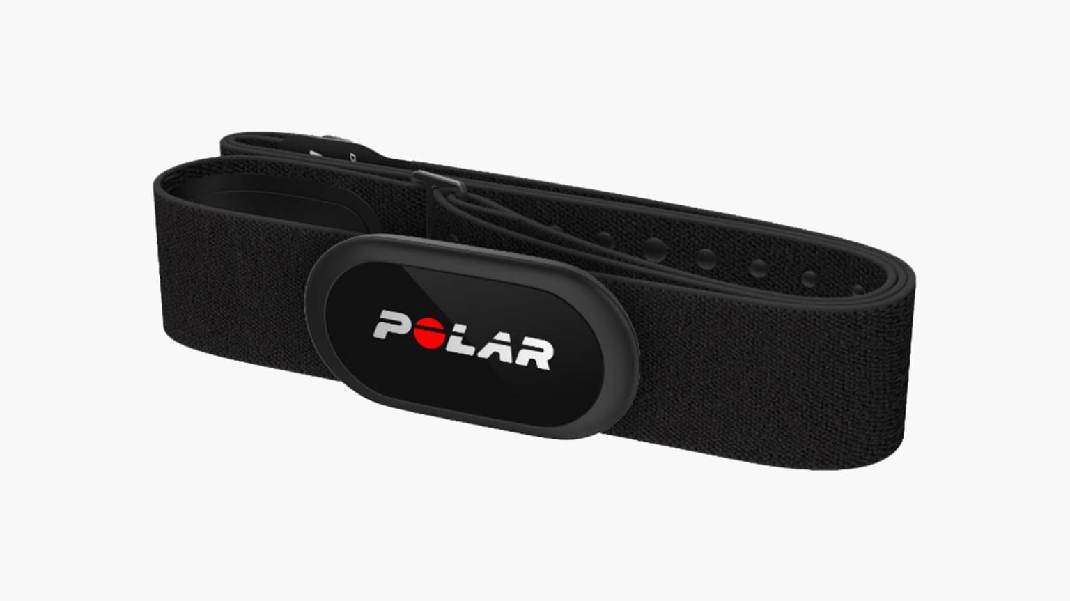 The Polar H10 sensor is placed on the body.