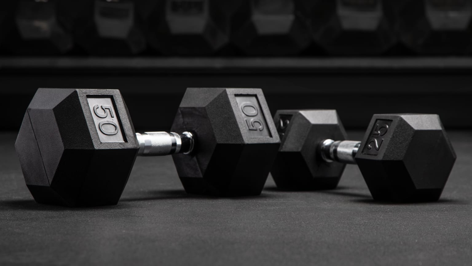 100 Lb Total Best Price Made In USA ROGUE 50 Lb Pair Hex dumbbells 