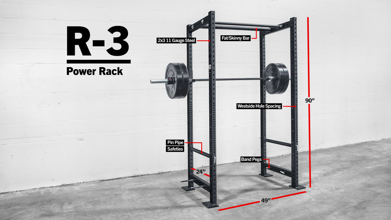 Voorzien sap roterend Rogue R-3 Power Rack - Weight Training - CrossFit | Rogue Fitness