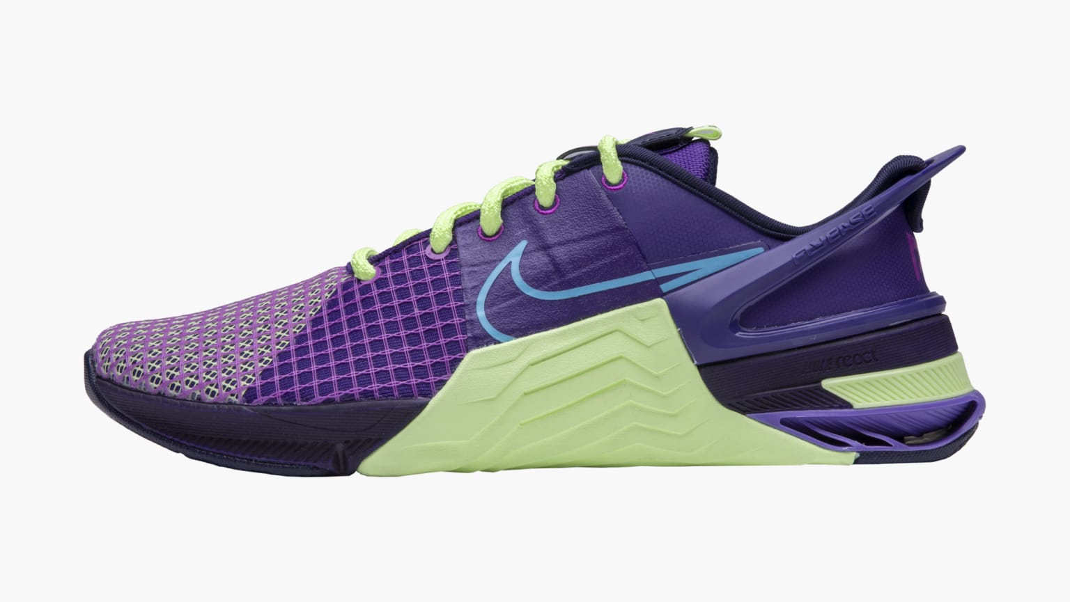 Nike Metcon 8 Flyease AMP - Men's - Court Purple / Baltic Blue Barely Volt | Fitness