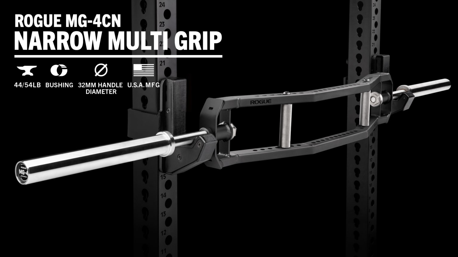 MG-4CN Narrow Multi | Fitness Bar DE Camber Grip Rogue