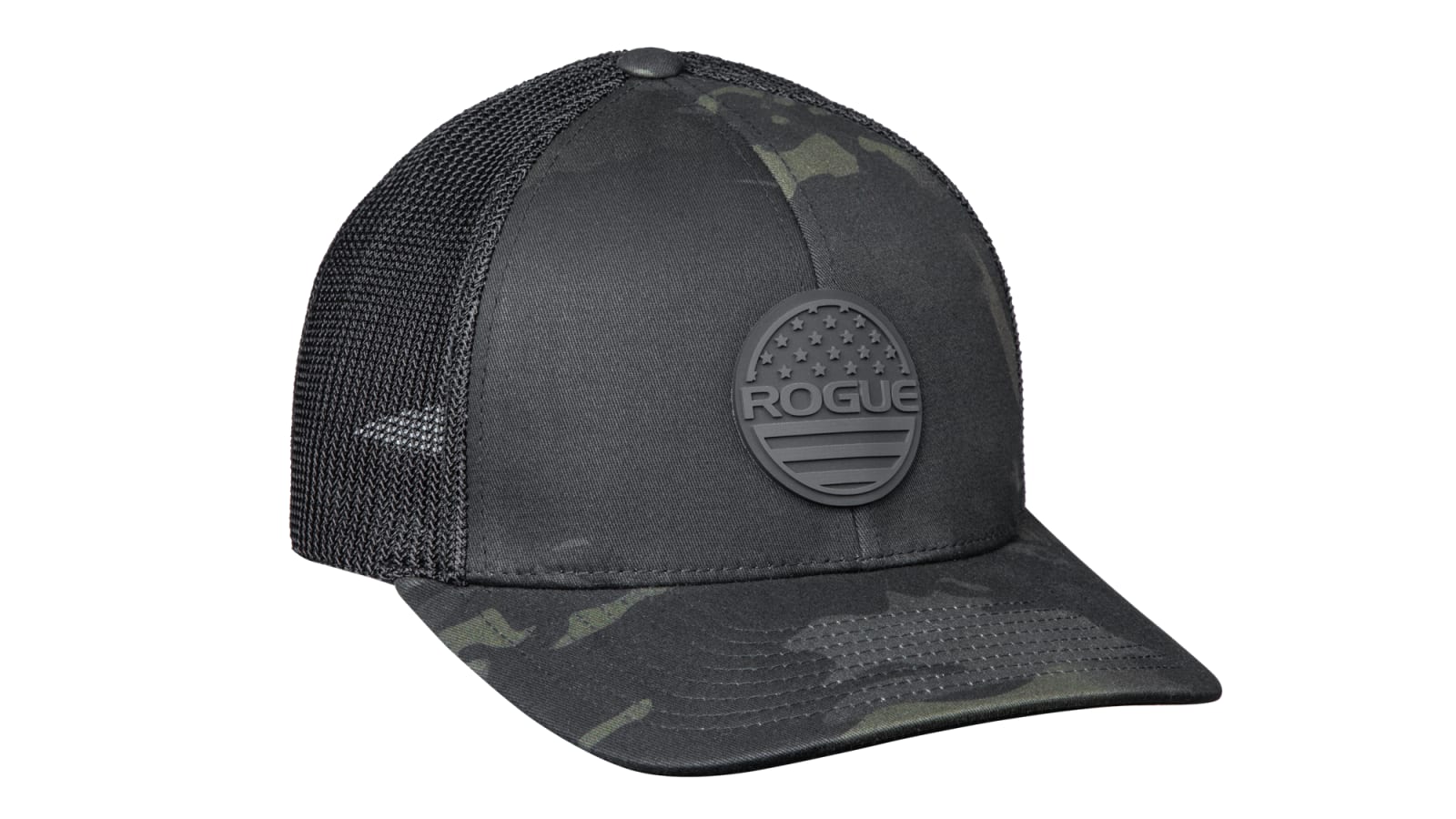 Rogue | Branded Bills Flexfit Snapback Trucker - Multicam | Rogue Fitness