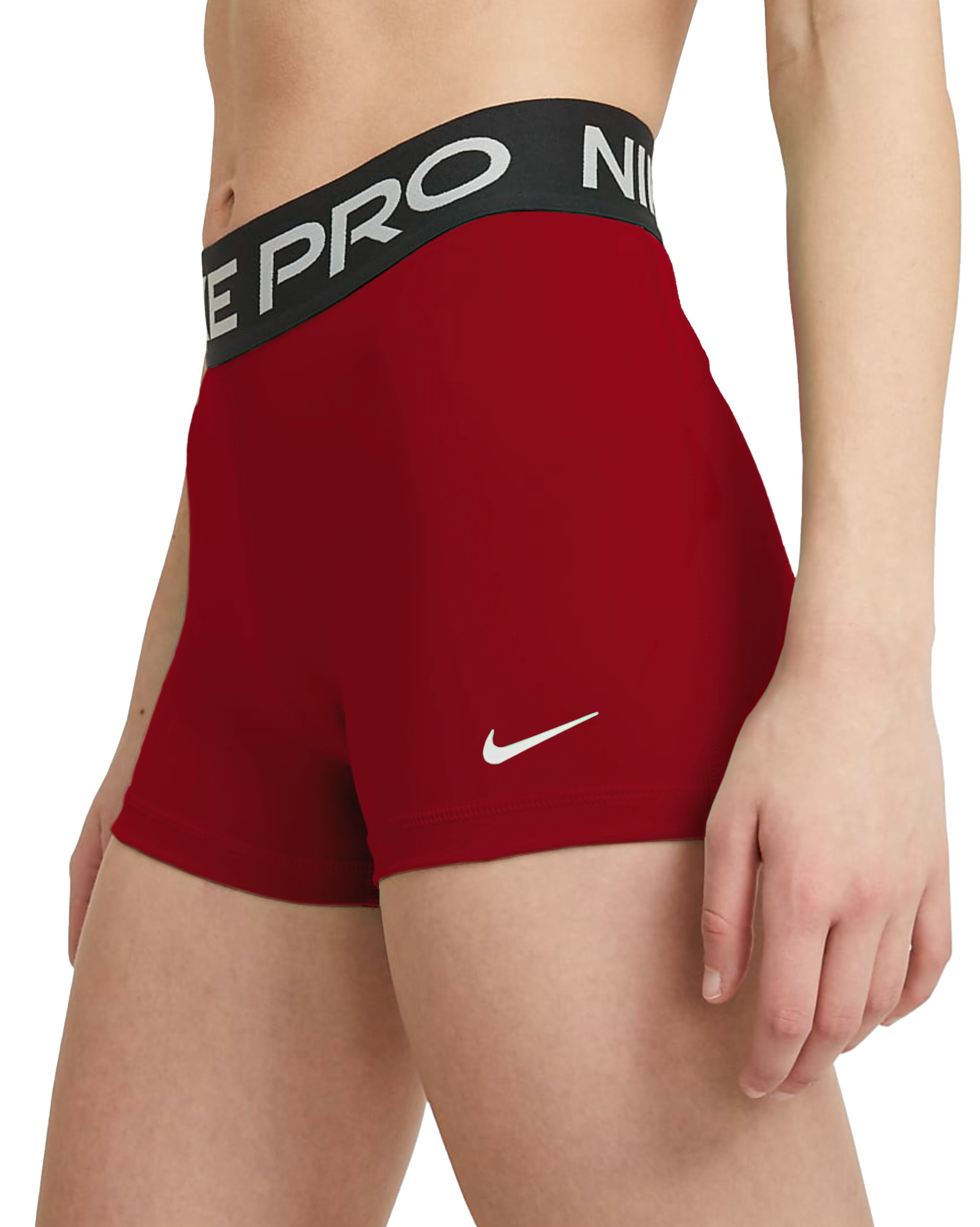 nike pro training 3 inch shorts in red